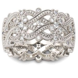 Woman’s White Diamond Beaded Band